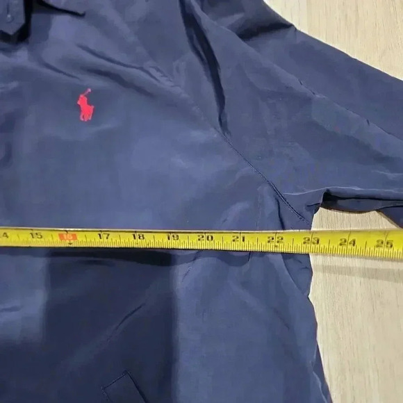 Ralph Lauren Men's Logo Golf  Quarter Zip Windbreaker Jacket Navy Blue Large - Picture 4 of 8